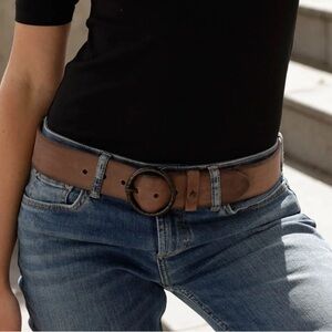 Amsterdam Heritage Pip Premium Italian Leather Belt Brown S 85